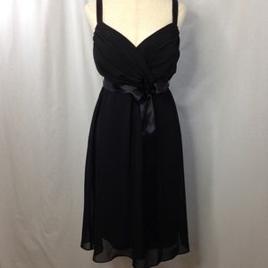 Onyx Nite Fit & Flare Georgette Lined Dress Sz 14W